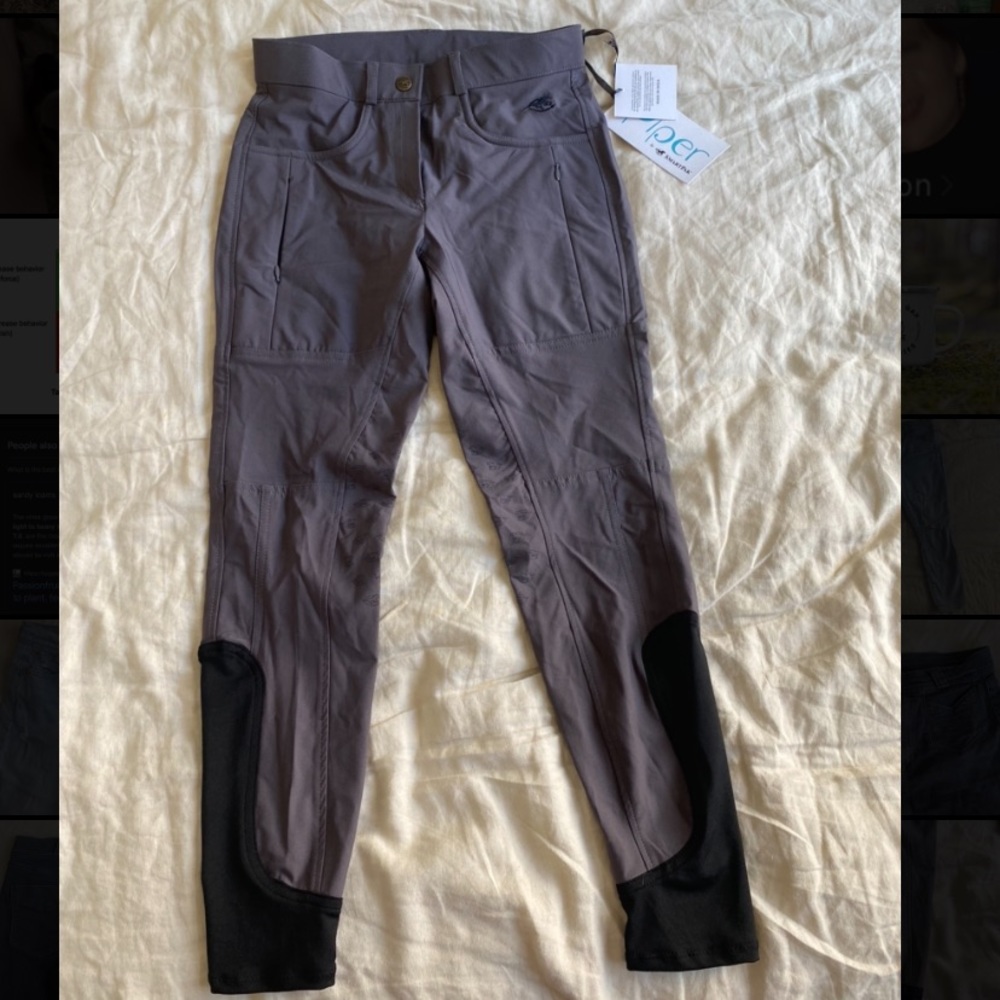 NWT Smartpak Piper Summer Breeches 28R Silicone knee patch